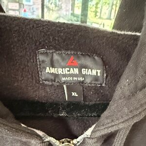 American Giant Classic Black Zip-Up Hoodie
